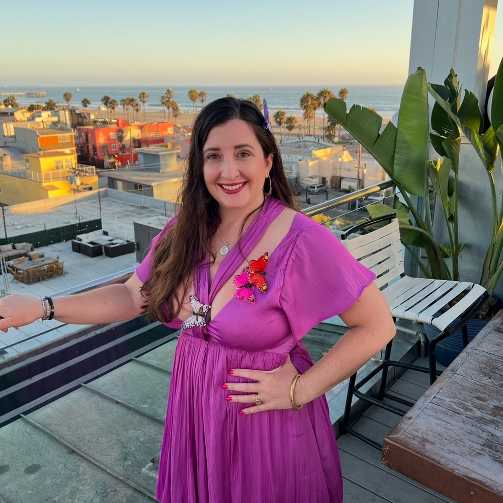 Anthropologie Vibrant Purple Dress - Picture 5 of 5